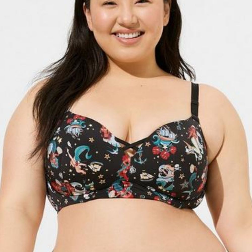 Torrid 40D Wire-Free Push-Up Print 360° Back Smoothing® Bra